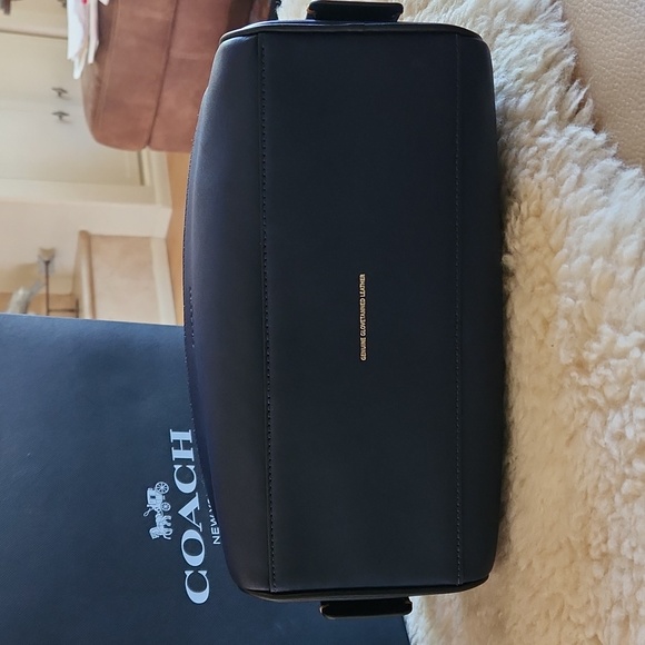 NWT IOB Coach Cadet Blue Glove Tanned Leather Men's Overnight Shave Kit 🖤🪒💙 - Picture 7 of 16